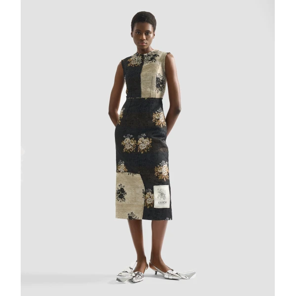 Erdem Floral Jacquard Sleeveless Midi Dress - Dresses - British Romantic Luxury at Coveti