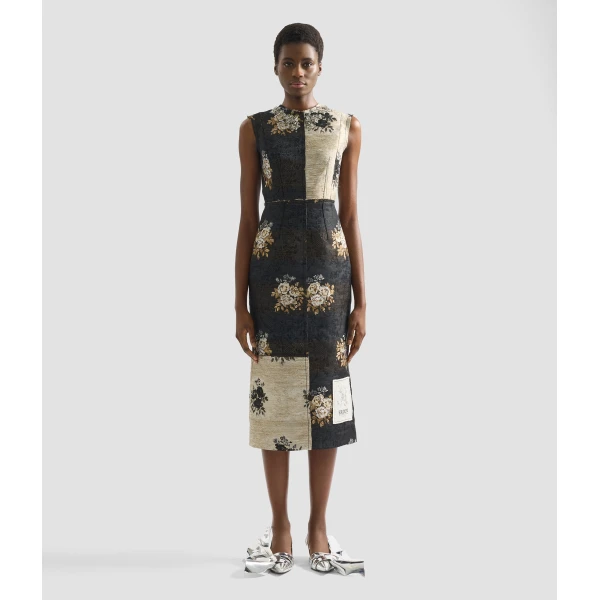 Erdem Floral Jacquard Sleeveless Midi Dress - Dresses - British Romantic Luxury at Coveti