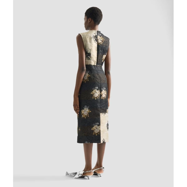 Erdem Floral Jacquard Sleeveless Midi Dress - Dresses - British Romantic Luxury at Coveti