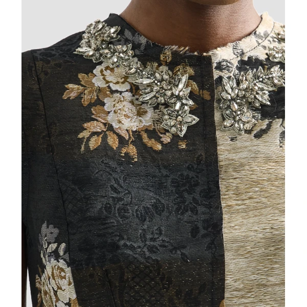 Erdem Floral Jacquard Sleeveless Midi Dress - Dresses - British Romantic Luxury at Coveti