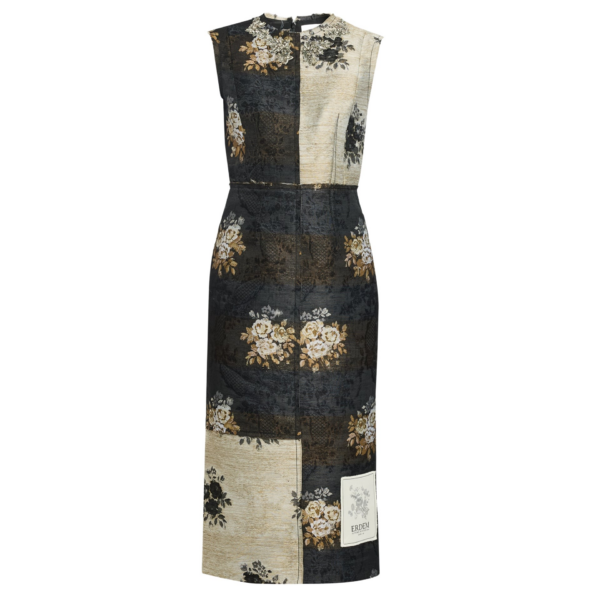 Erdem Floral Jacquard Sleeveless Midi Dress - Dresses - British Romantic Luxury at Coveti