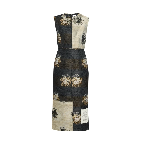 Erdem Floral Jacquard Sleeveless Midi Dress - Dresses - British Romantic Luxury at Coveti