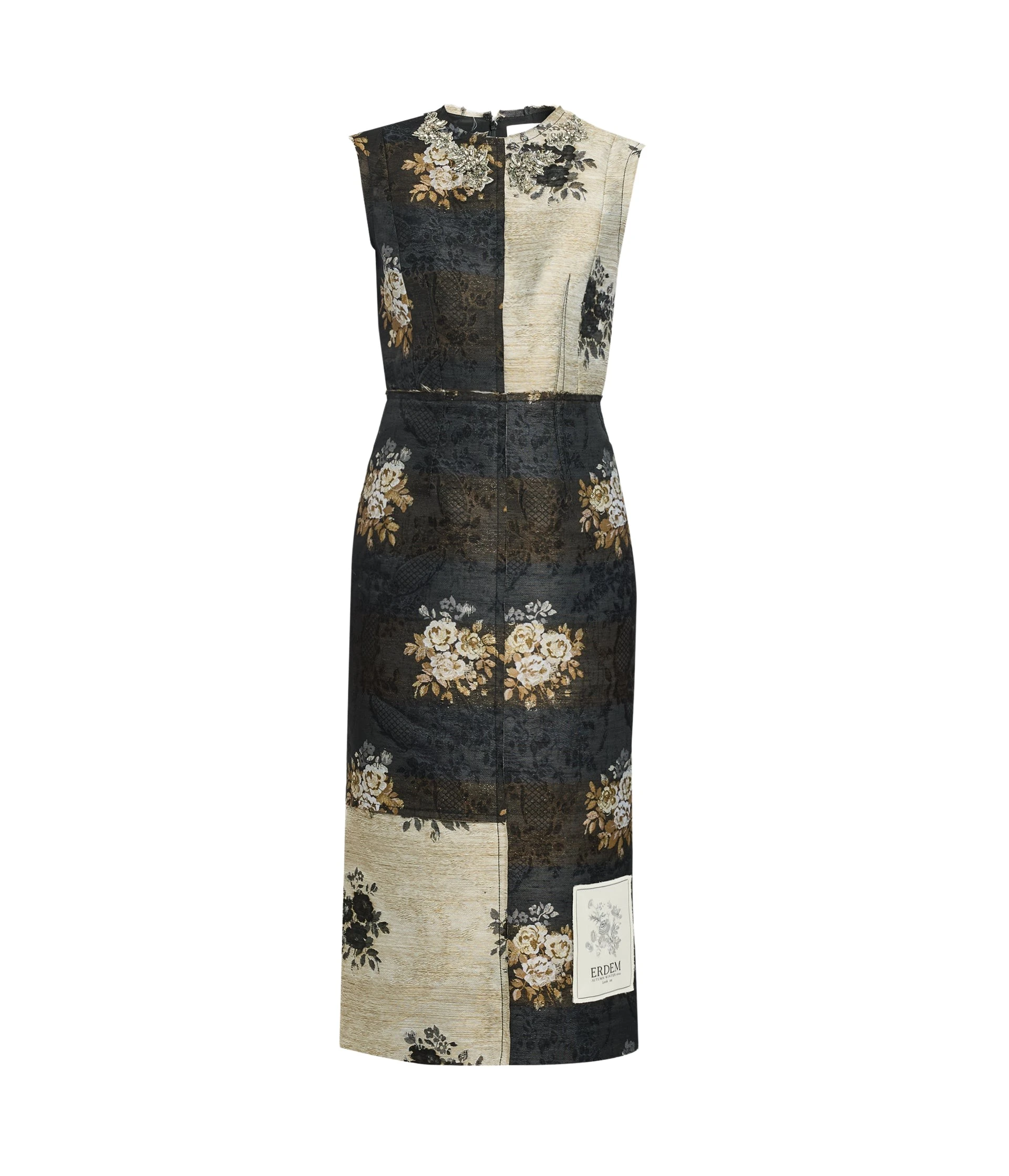 Erdem-Floral-Jacquard-Sleeveless-Midi-Dress-coveti11393_nobg Erdem Floral Jacquard Sleeveless Midi Dress - Dresses - British Romantic Luxury at Coveti