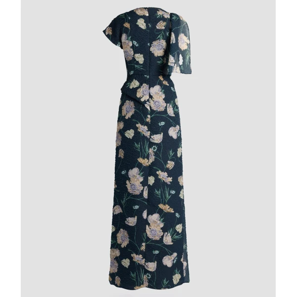 Erdem Floral Organza Cloque Asymmetric Gown - Dresses - British Romantic Luxury at Coveti