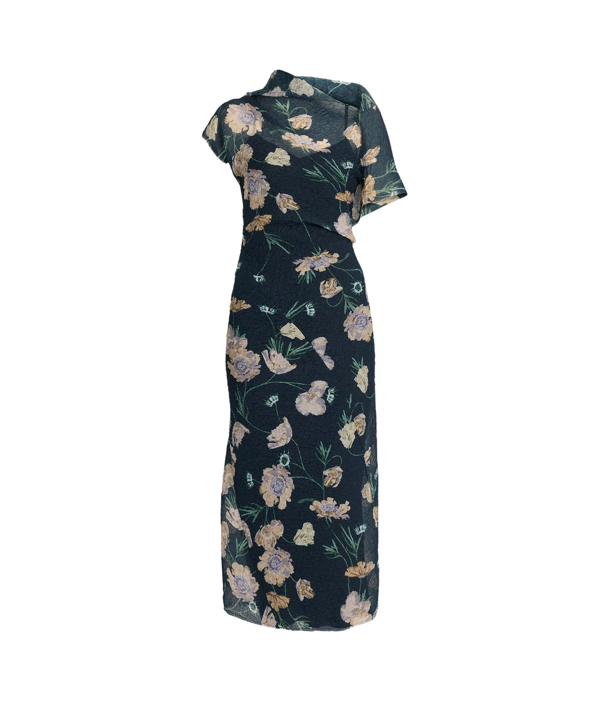 Erdem-Floral-Organza-Cloque-Asymmetric-Midi-Dress-coveti46326_nobg Erdem Floral Organza Cloque Asymmetric Midi Dress - Dresses - British Romantic Luxury at Coveti