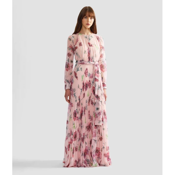 Erdem Floral Pleatable Voile Long Sleeve Gown - Dresses - British Romantic Luxury at Coveti