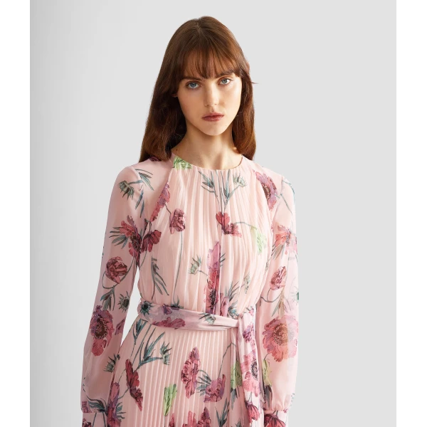 Erdem Floral Pleatable Voile Long Sleeve Gown - Dresses - British Romantic Luxury at Coveti