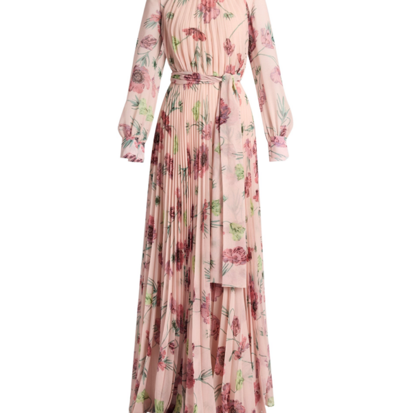 Erdem Floral Pleatable Voile Long Sleeve Gown - Dresses - British Romantic Luxury at Coveti