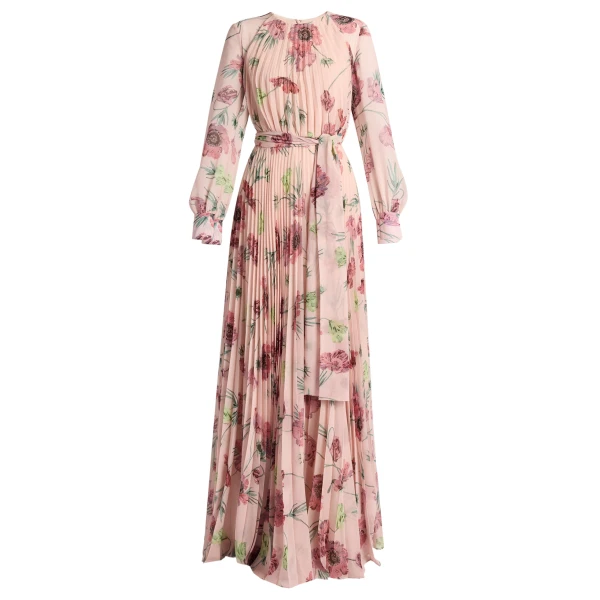 Erdem Floral Pleatable Voile Long Sleeve Gown - Dresses - British Romantic Luxury at Coveti