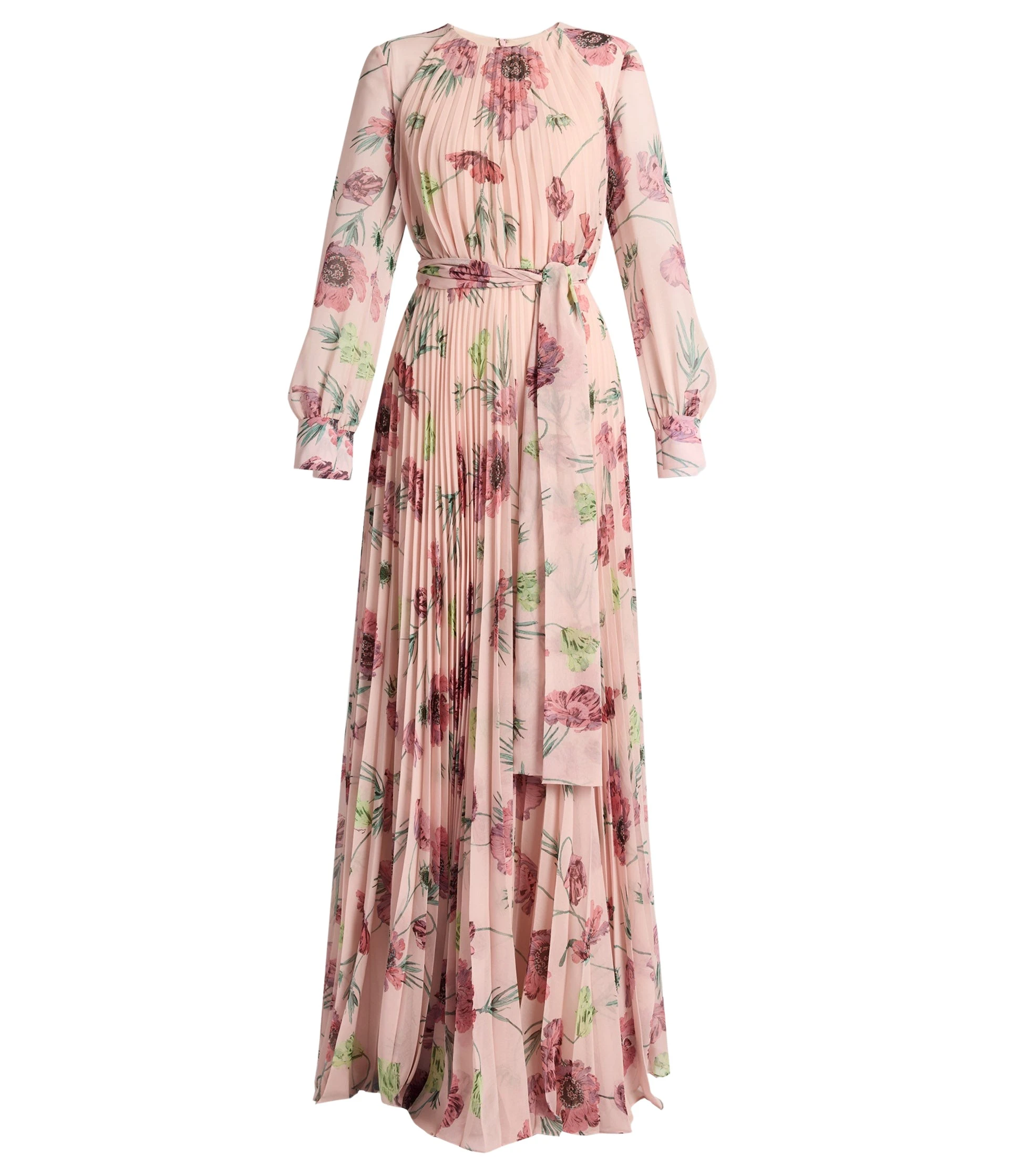 Erdem-Floral-Pleatable-Voile-Long-Sleeve-Gown-coveti58956_nobg Erdem Floral Pleatable Voile Long Sleeve Gown - Dresses - British Romantic Luxury at Coveti