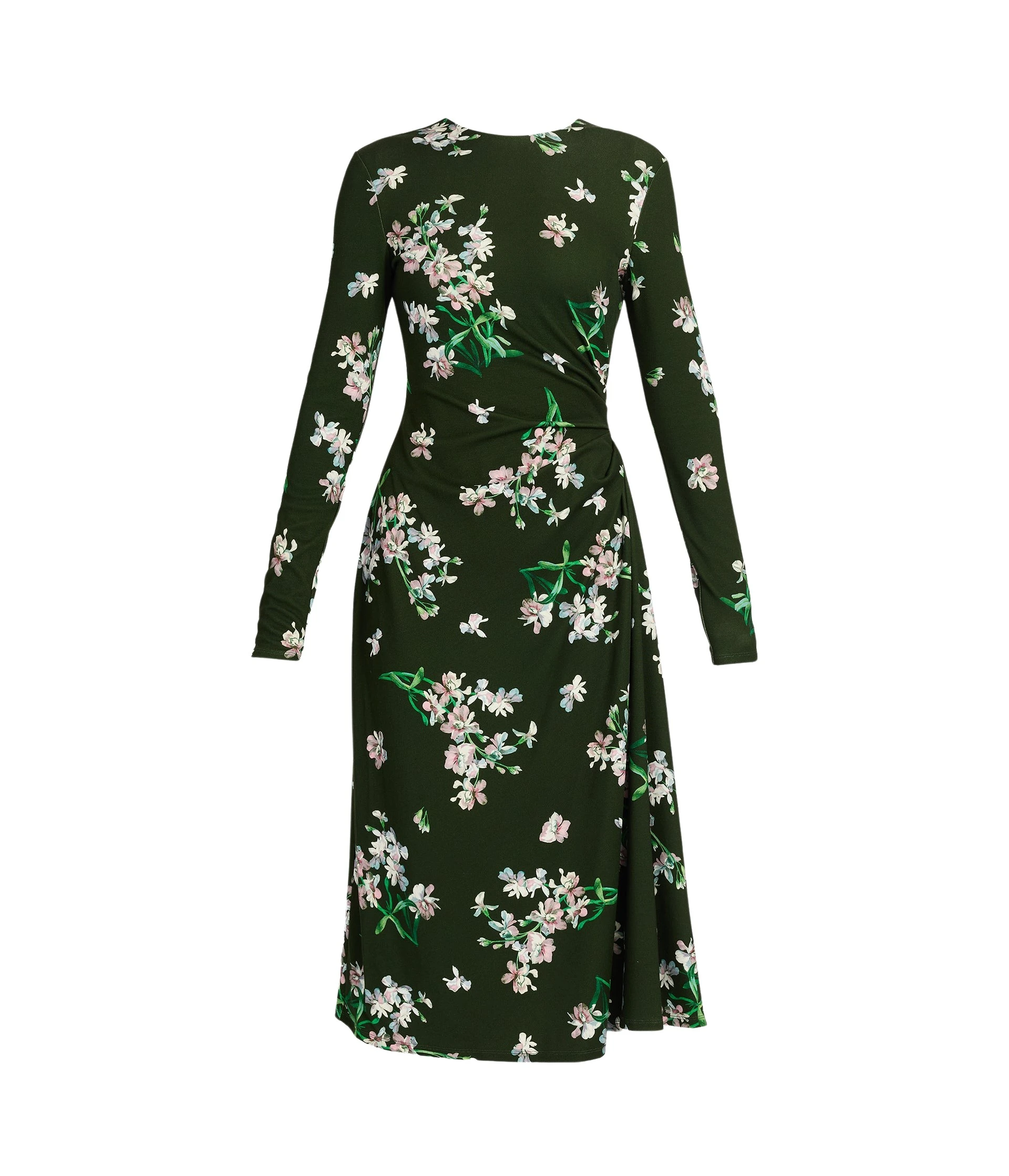 Erdem-Floral-Ponte-Long-Sleeve-Midi-Dress-coveti34851_nobg Erdem Floral Ponte Long Sleeve Midi Dress - Dresses - British Romantic Luxury at Coveti