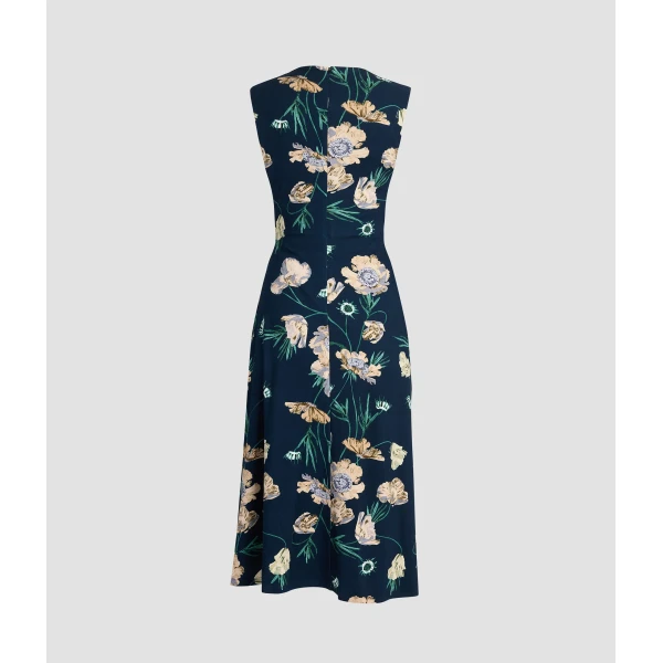 Erdem Floral Ponte Sleeveless Midi Dress - Dresses - British Romantic Luxury at Coveti