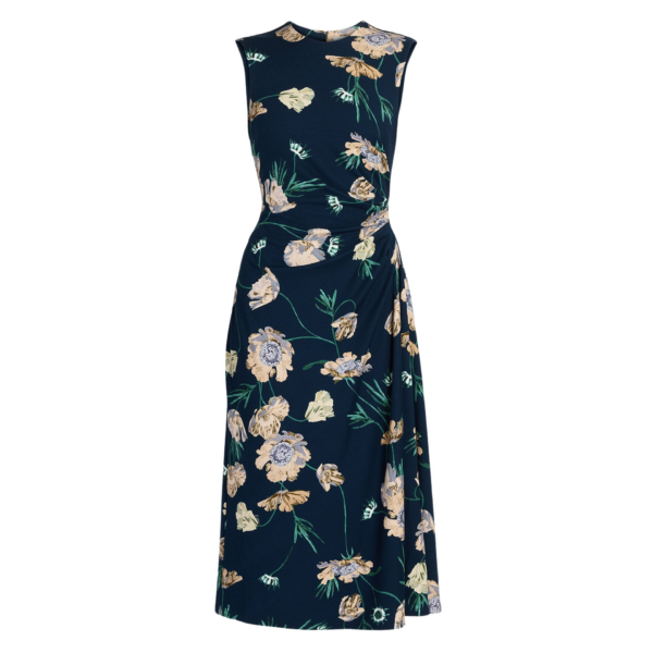 Erdem Floral Ponte Sleeveless Midi Dress - Dresses - British Romantic Luxury at Coveti