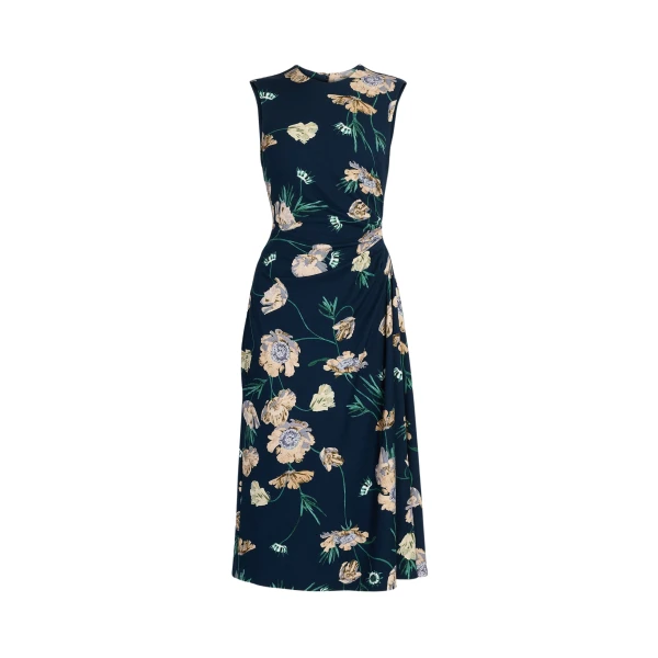 Erdem Floral Ponte Sleeveless Midi Dress - Dresses - British Romantic Luxury at Coveti