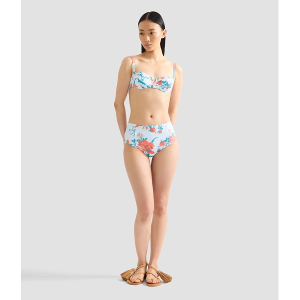 Erdem Floral Print Bikini Top - Beachwear - British Romantic Luxury at Coveti
