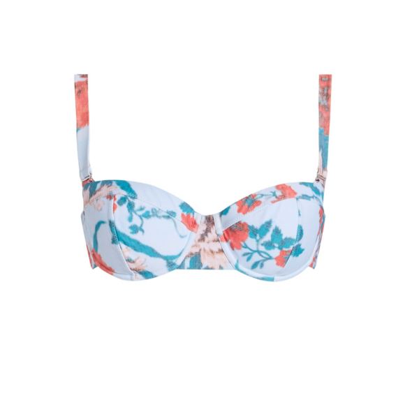 Erdem Floral Print Bikini Top - Beachwear - British Romantic Luxury at Coveti