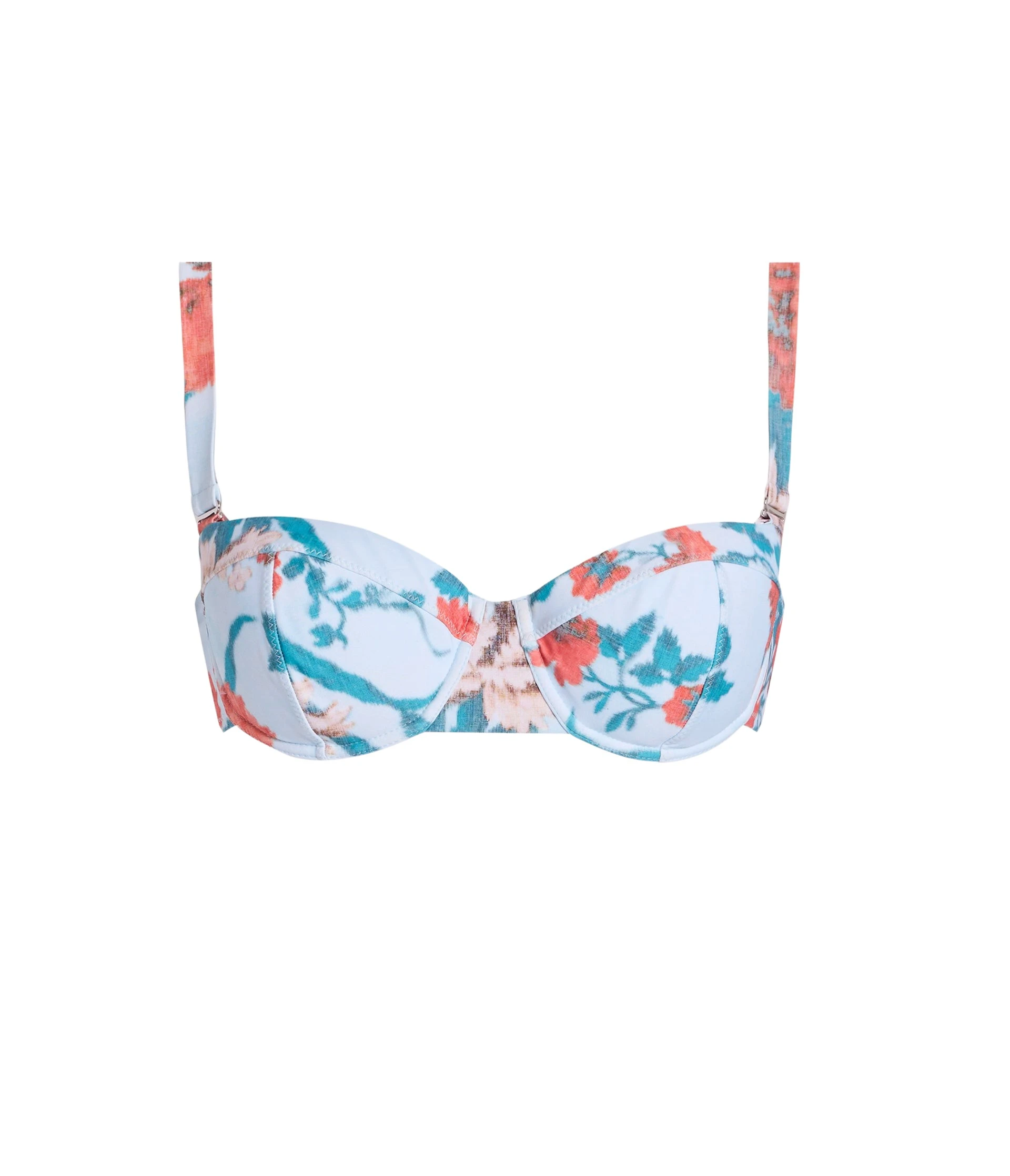 Erdem Floral Print Bikini Top - Beachwear - British Romantic Luxury at Coveti