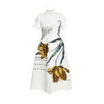 Erdem Floral Print Cotton Faille Midi Dress - Dresses - British Romantic Luxury at Coveti