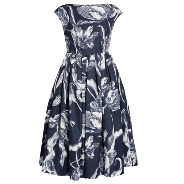 Erdem Floral Print Cotton Faille Sleeveless Midi Dress - Dresses - British Romantic Luxury at Coveti