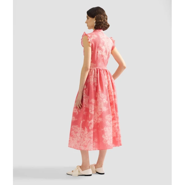 Erdem Floral Print Cotton Fit And Flared Midi Dress - Dresses - British Romantic Luxury at Coveti