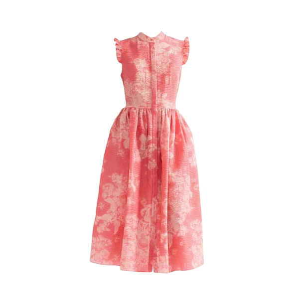 Erdem Floral Print Cotton Fit And Flared Midi Dress - Dresses - British Romantic Luxury at Coveti