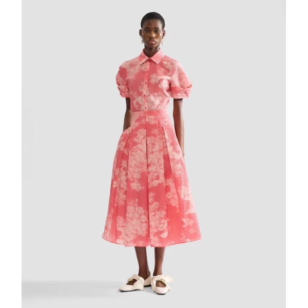 Erdem Floral Print Cotton Midi Full Skirt - Skirts - British Romantic Luxury at Coveti