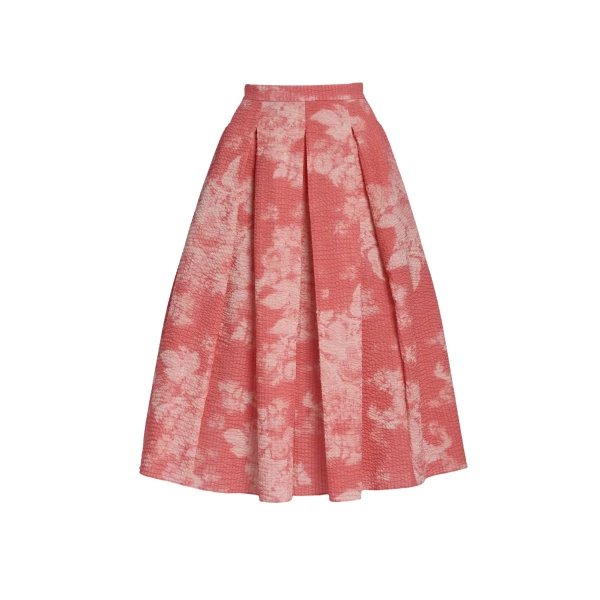 Erdem Floral Print Cotton Midi Full Skirt - Skirts - British Romantic Luxury at Coveti