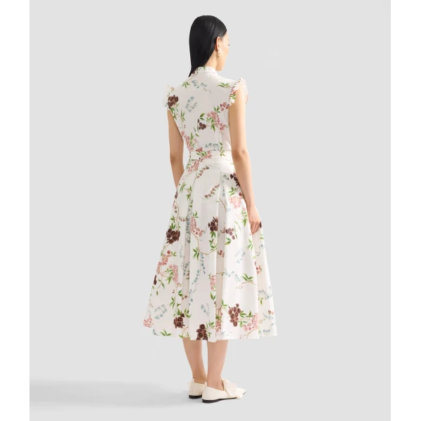 Erdem Floral Print Cotton Midi Full Skirt - Skirts - British Romantic Luxury at Coveti