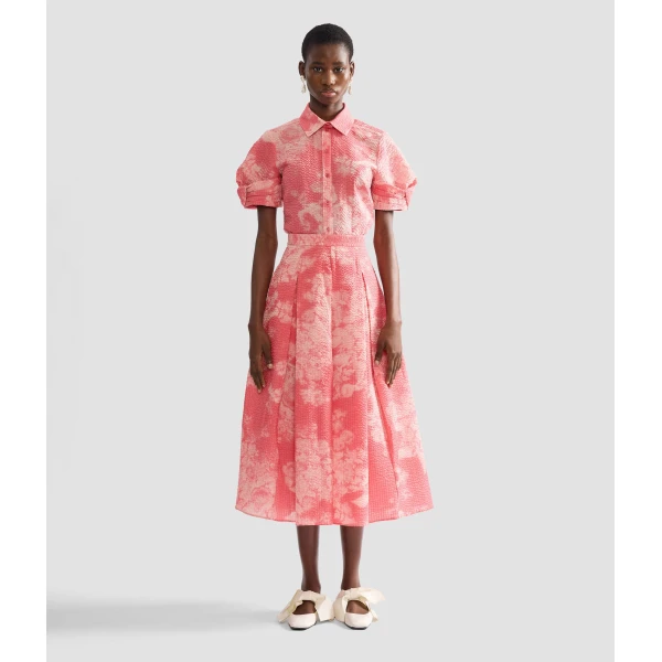 Erdem Floral Print Cotton Midi Full Skirt - Skirts - British Romantic Luxury at Coveti
