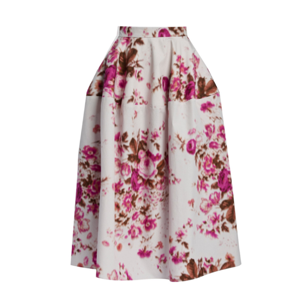 Erdem Floral Print Cotton Midi Full Skirt - Skirts - British Romantic Luxury at Coveti
