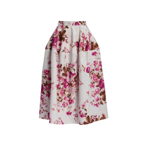 Erdem Floral Print Cotton Midi Full Skirt - Skirts - British Romantic Luxury at Coveti