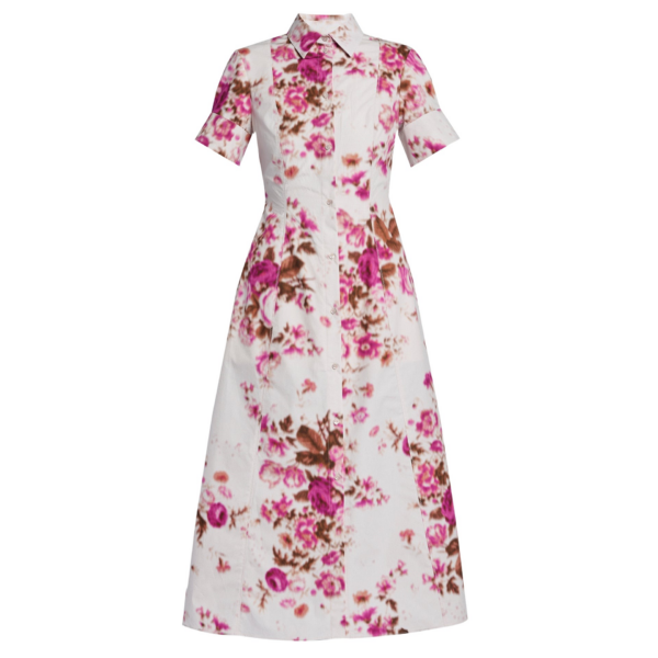 Erdem Floral Print Cotton Midi Shirt Dress - Dresses - British Romantic Luxury at Coveti