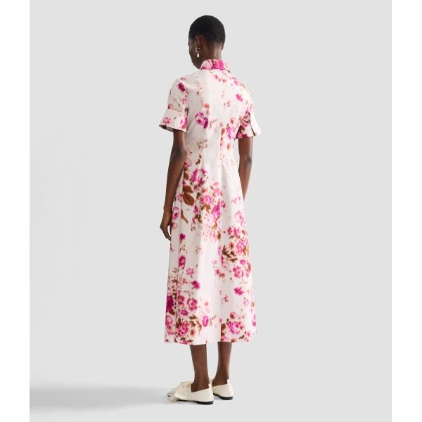 Erdem Floral Print Cotton Midi Shirt Dress - Dresses - British Romantic Luxury at Coveti