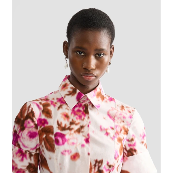 Erdem Floral Print Cotton Midi Shirt Dress - Dresses - British Romantic Luxury at Coveti