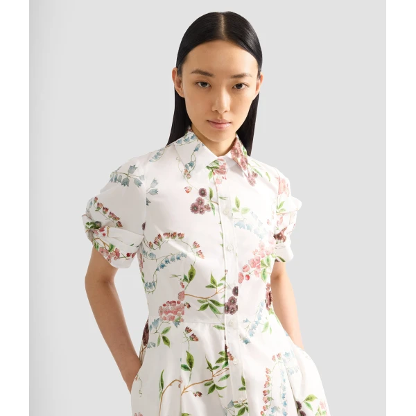 Erdem Floral Print Cotton Midi Shirt Dress - Dresses - British Romantic Luxury at Coveti