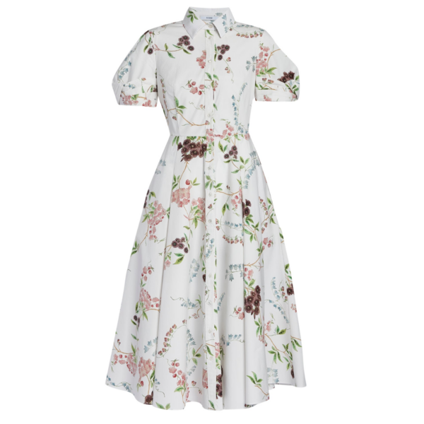 Erdem Floral Print Cotton Midi Shirt Dress - Dresses - British Romantic Luxury at Coveti