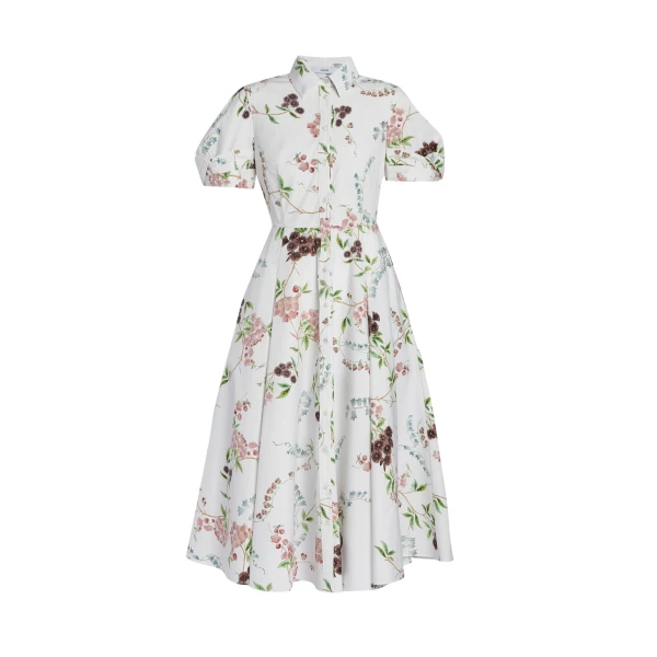 Erdem Floral Print Cotton Midi Shirt Dress - Dresses - British Romantic Luxury at Coveti