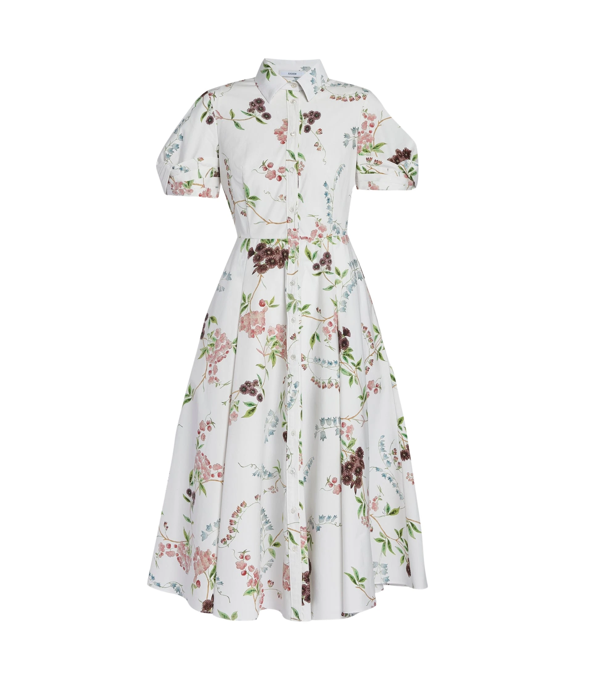 Erdem-Floral-Print-Cotton-Midi-Shirt-Dress-coveti98095_nobg Erdem Floral Print Cotton Midi Shirt Dress - Dresses - British Romantic Luxury at Coveti