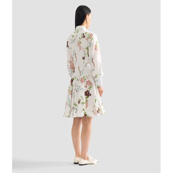 Erdem Floral Print Cotton Mini Shirt Dress - Dresses - British Romantic Luxury at Coveti