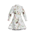 Erdem Floral Print Cotton Mini Shirt Dress - Dresses - British Romantic Luxury at Coveti