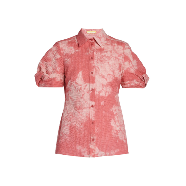 Erdem Floral Print Cotton Short Sleeve Shirt - Tops - British Romantic Luxury at Coveti