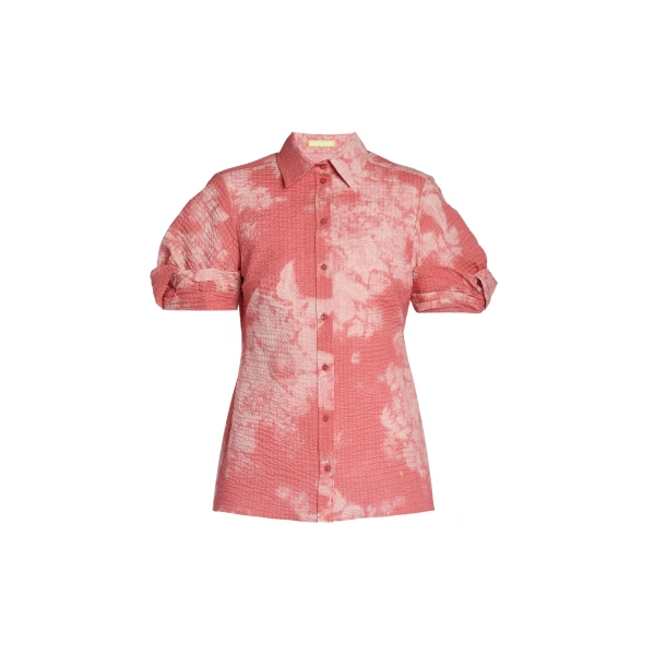 Erdem Floral Print Cotton Short Sleeve Shirt - Tops - British Romantic Luxury at Coveti
