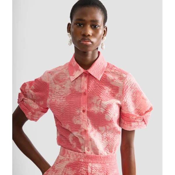 Erdem Floral Print Cotton Short Sleeve Shirt - Tops - British Romantic Luxury at Coveti