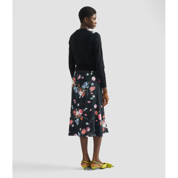 Erdem Floral Print Crepe A Line Midi Skirt - Skirts - British Romantic Luxury at Coveti