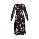 Erdem Floral Print Crepe Long Sleeve Midi Dress - Dresses - British Romantic Luxury at Coveti