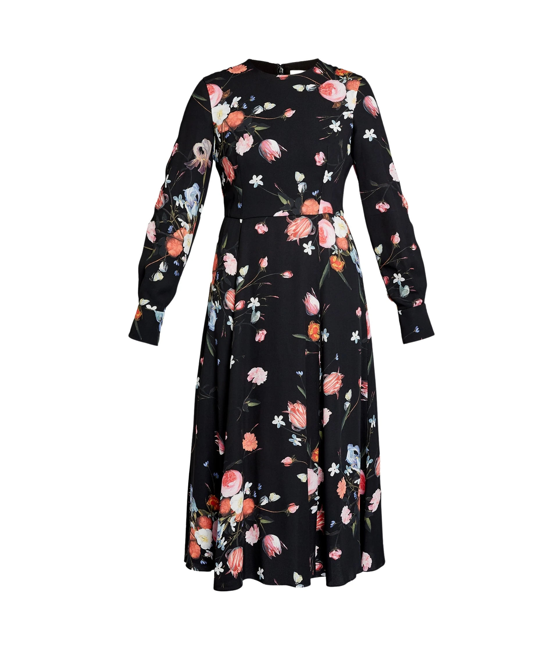 Erdem-Floral-Print-Crepe-Long-Sleeve-Midi-Dress-coveti21203_nobg Erdem Floral Print Crepe Long Sleeve Midi Dress - Dresses - British Romantic Luxury at Coveti