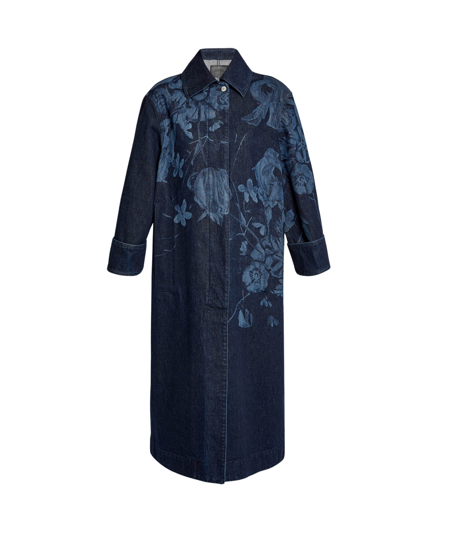 Erdem Floral Print Denim Coat