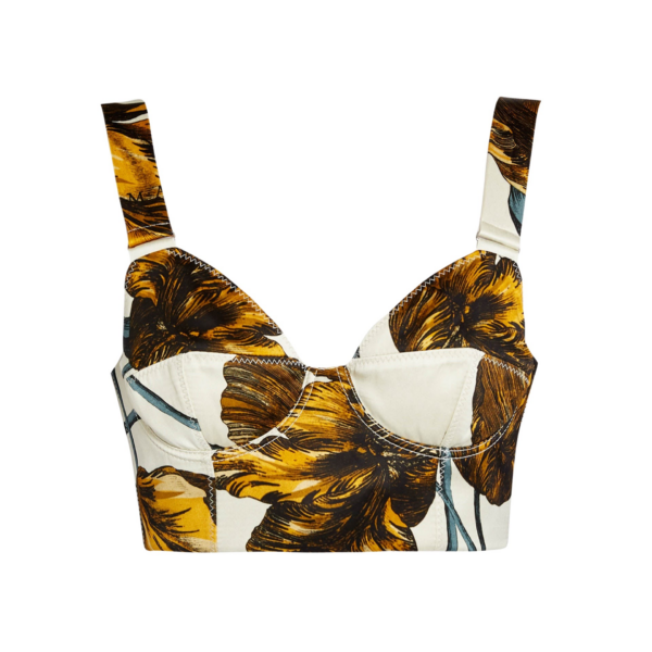 Erdem Floral Print Duchess Bra Top - Tops - British Romantic Luxury at Coveti