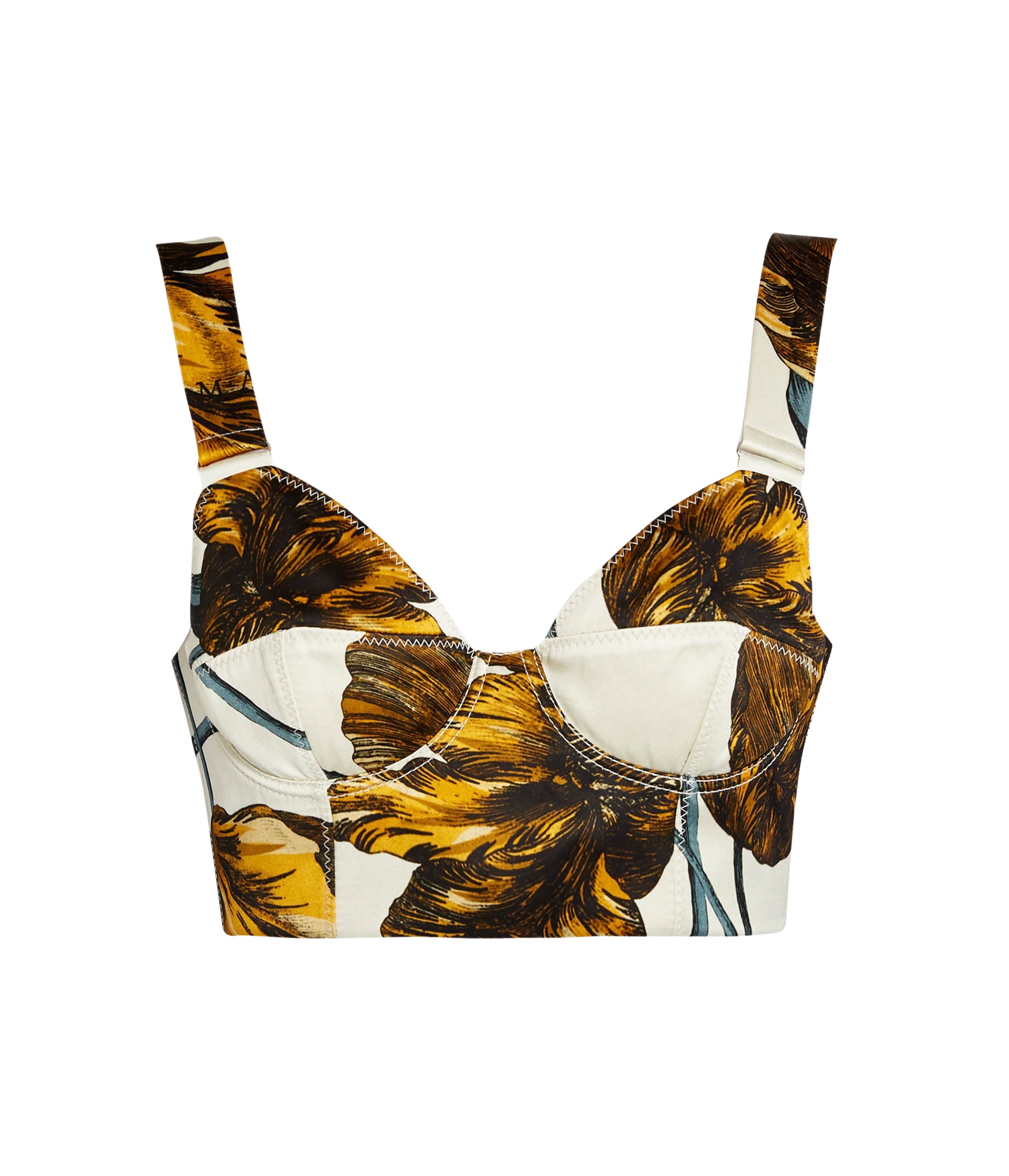 Erdem Floral Print Duchess Bra Top