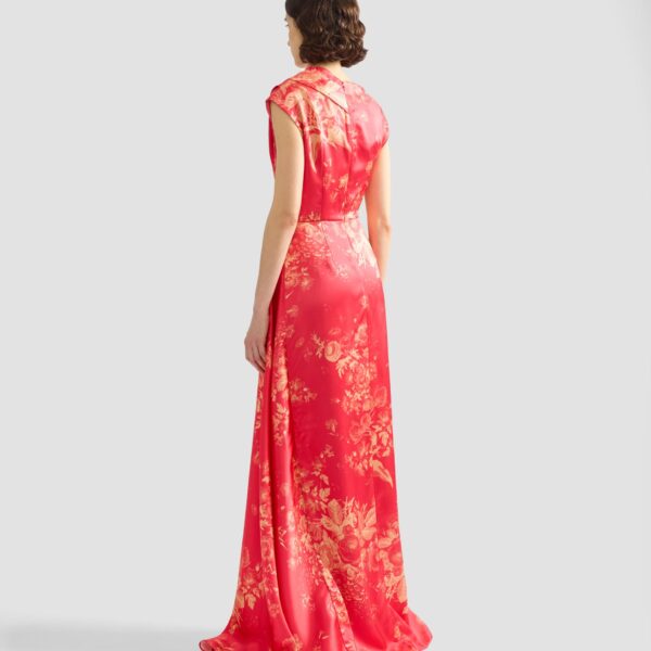 Erdem Floral Print Duchess Draped Gown - Dresses - British Romantic Luxury at Coveti